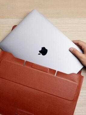 Hyper HyperShield Stand & Go Laptop Sleeve MacBook Pro Air 15-16" Tan New